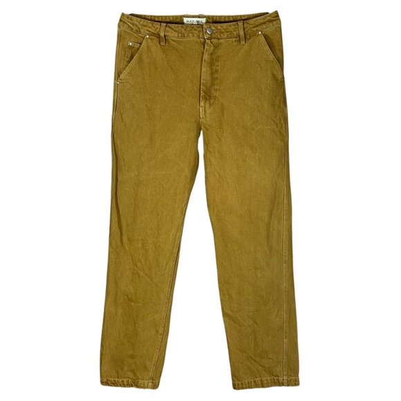 Alex Mill Thompson Straight Leg Jeans Women’s 12 Golden Khaki Recycled Denim - Picture 4 of 6